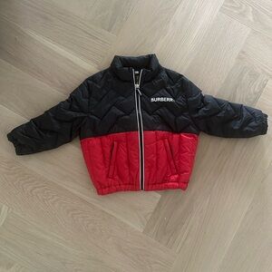 Burberry Black and Tan Puffer Jacket